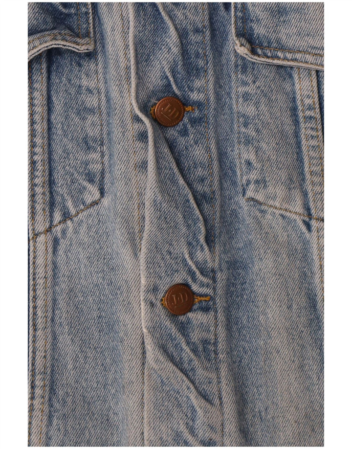 Jaqueta jeans masculina vintage UK 38 algodão azul médio