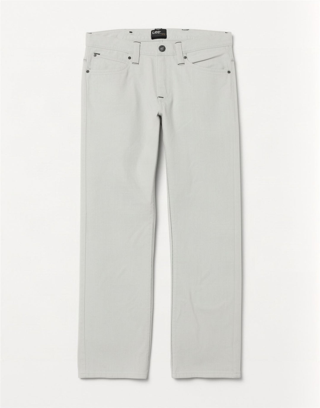 Lee Womens Zed Straight Jeans W31 L30 Algodão Branco