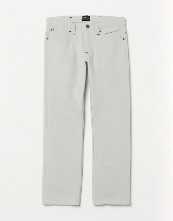 Lee Womens Zed Straight Jeans W31 L30 White Cotton