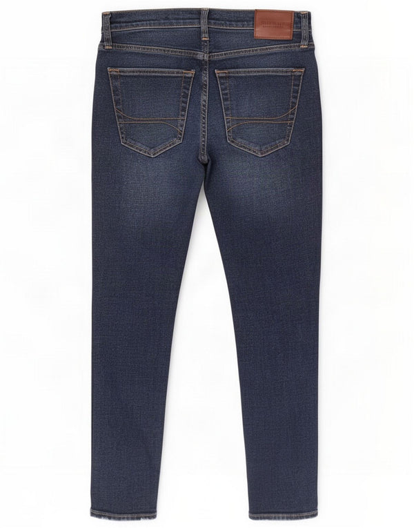 Hollister Womens Tapered Slim Jeans W28 L27 Algodão Azul