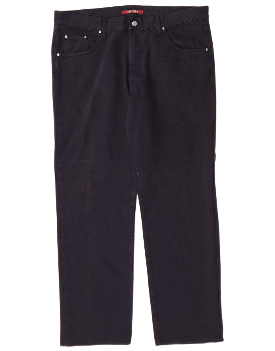 Carrera Mens Straight Jeans W40 L31 Azul Marinho Algodão
