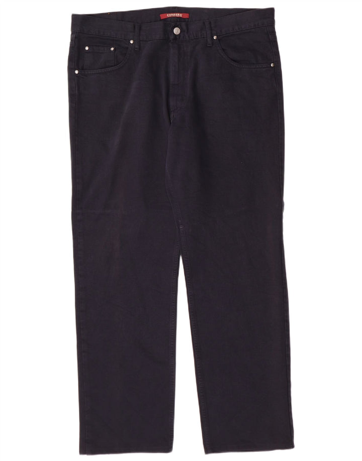 Carrera Mens Straight Jeans W40 L31 Azul Marinho Algodão