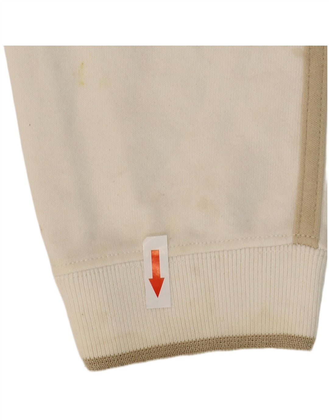 Suéter feminino Champion com gola e zíper UK 14 algodão branco médio
