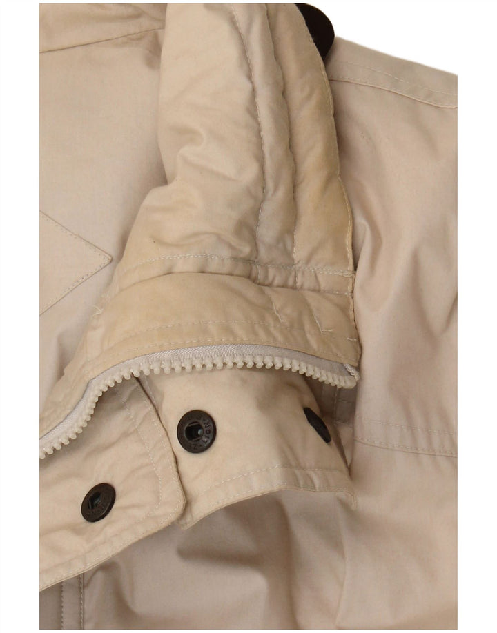 Casaco acolchoado masculino vintage UK 42 XL bege