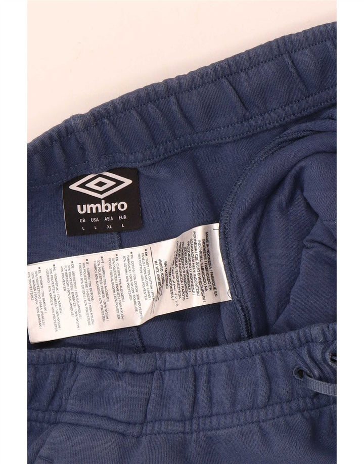 Calça de treino masculina Umbro Cargo Joggers grande algodão azul