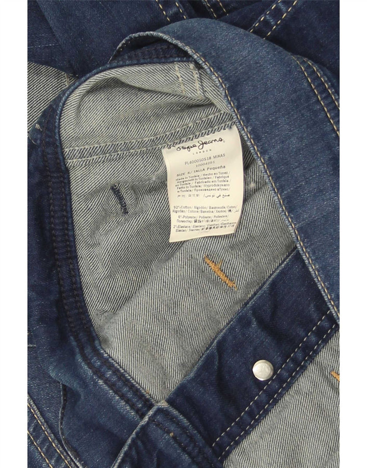 Jaqueta jeans feminina PEPE Jeans UK 10 algodão azul pequeno