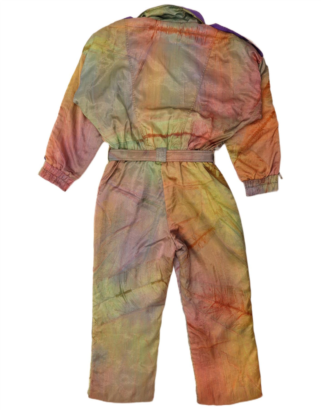 Macacão de esqui oversized feminino vintage UE 42 grande tie-dye multicolorido
