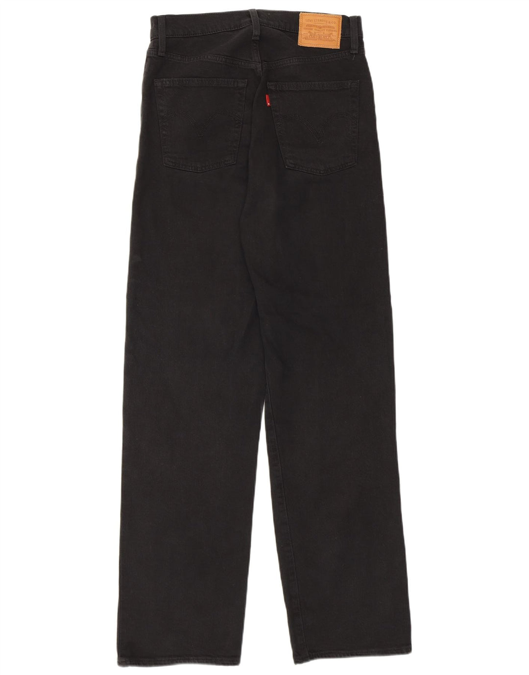 Jeans feminino Levi's Ribcage Straight W27 L29 algodão preto