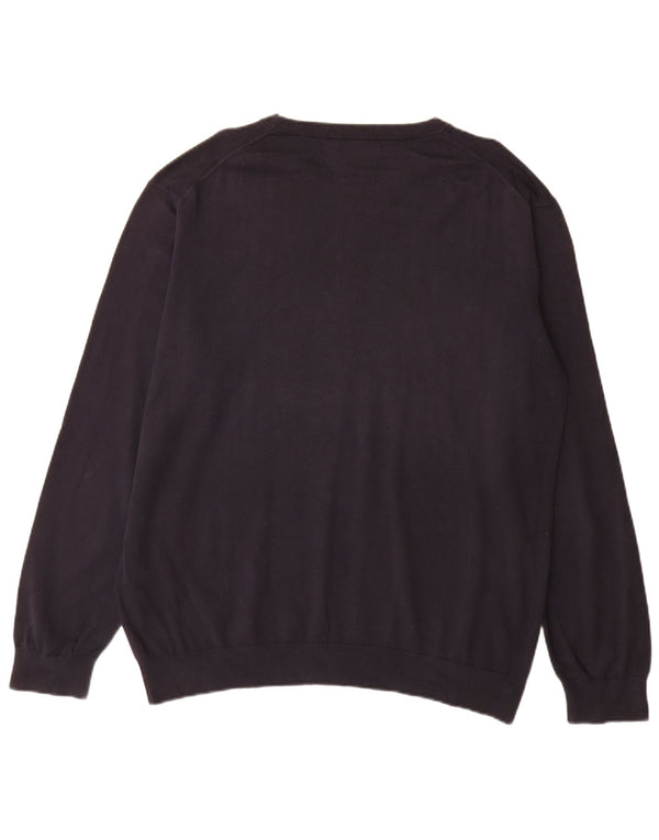 Suéter masculino Gant com gola canoa 2XL algodão azul marinho