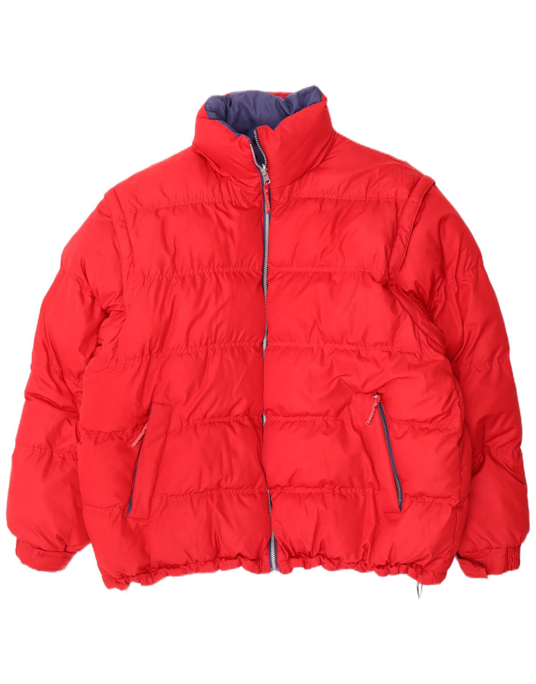 Jaqueta acolchoada reversível masculina Explorer UK 44 2XL poliéster vermelho