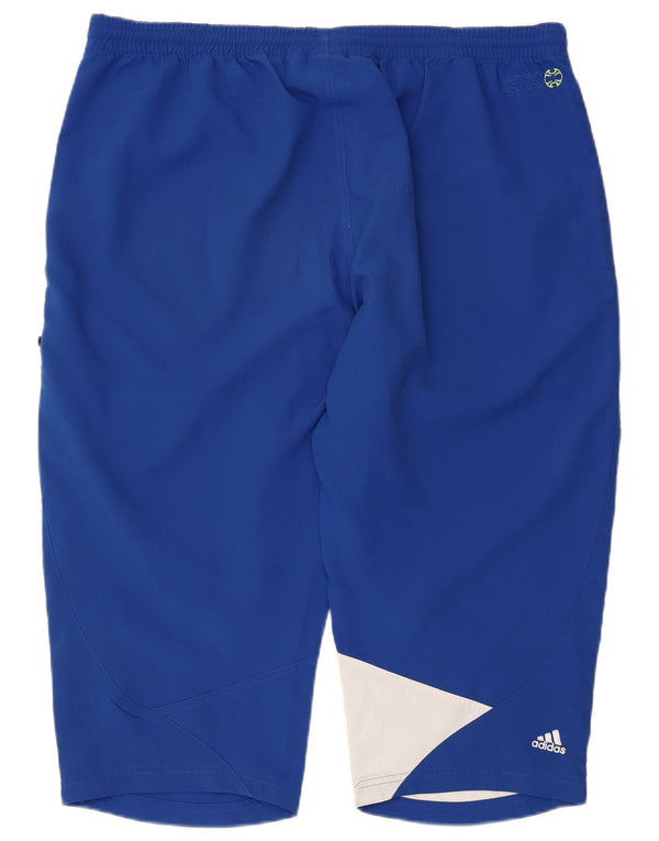 Adidas Mens Climalite Graphic Bermuda Sport Shorts XL Azul Colorblock