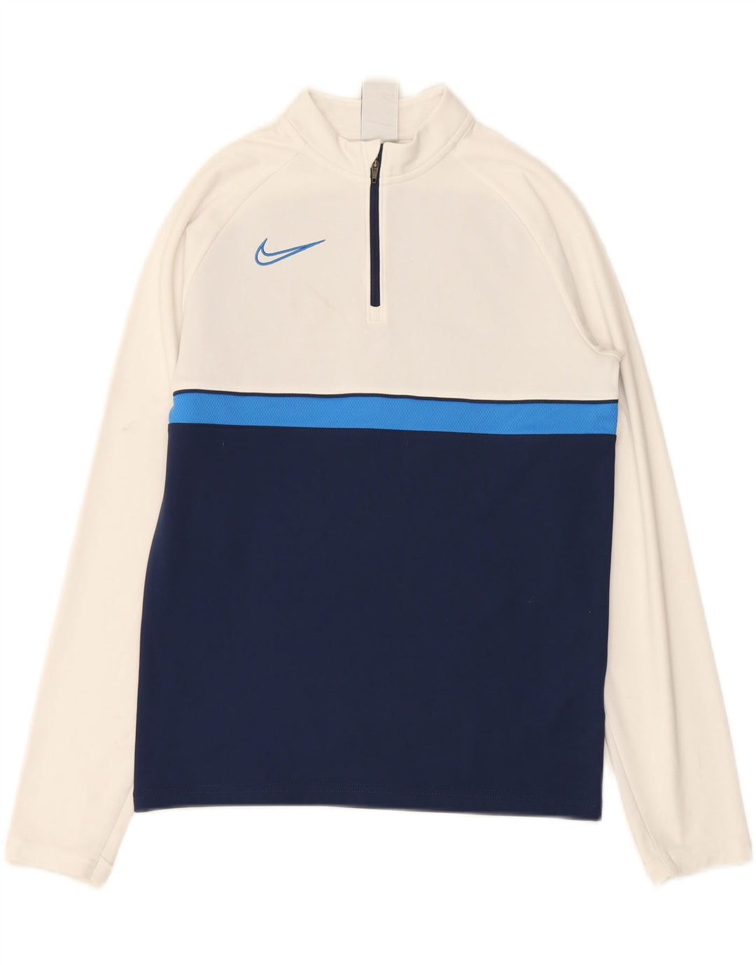 NIKE Boys Dri Fit Pullover Treino Top 12-13 Anos Grande Branco