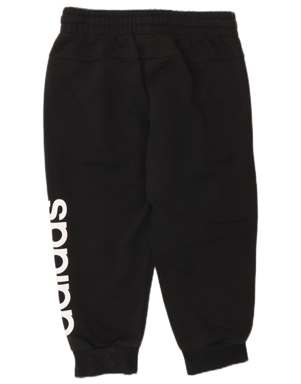 Adidas feminino capri gráfico calças de treino joggers reino unido 4/6 xs preto