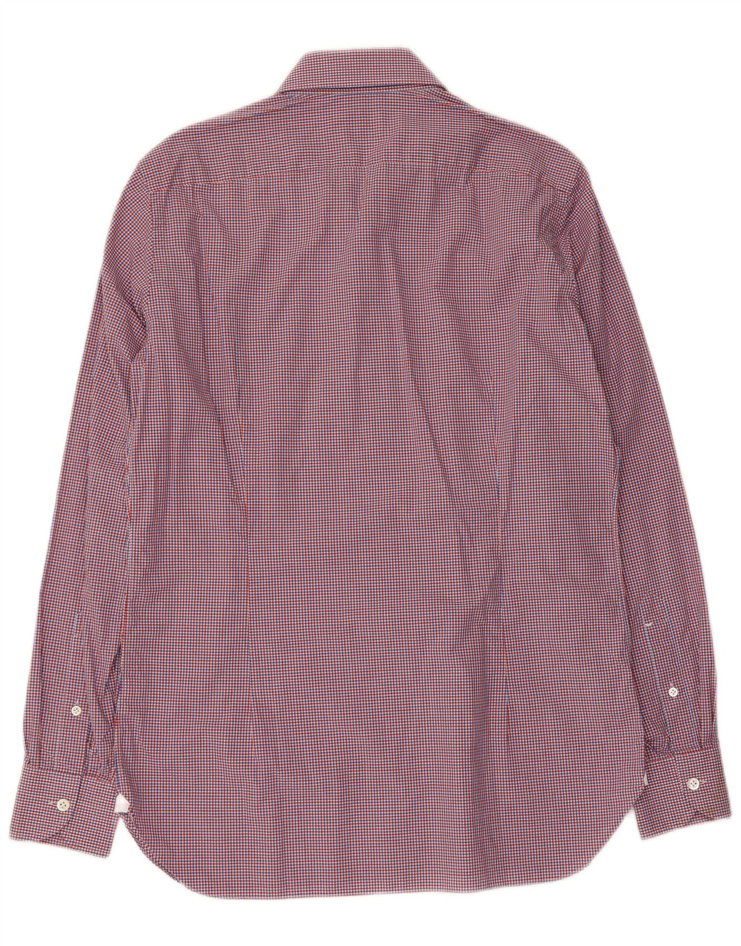 Camisa masculina BORRELLI tamanho 39 15 1/2 algodão xadrez médio multicolorido