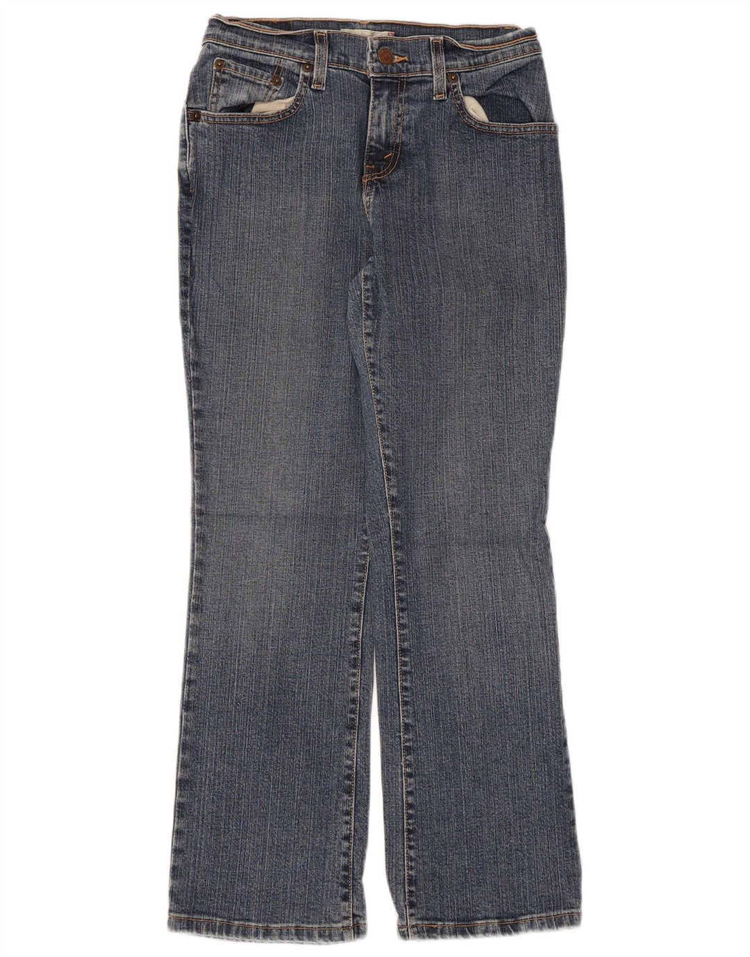 Calça jeans feminina Levi's 550 Bootcut US 6 médio W26 L26 azul algodão