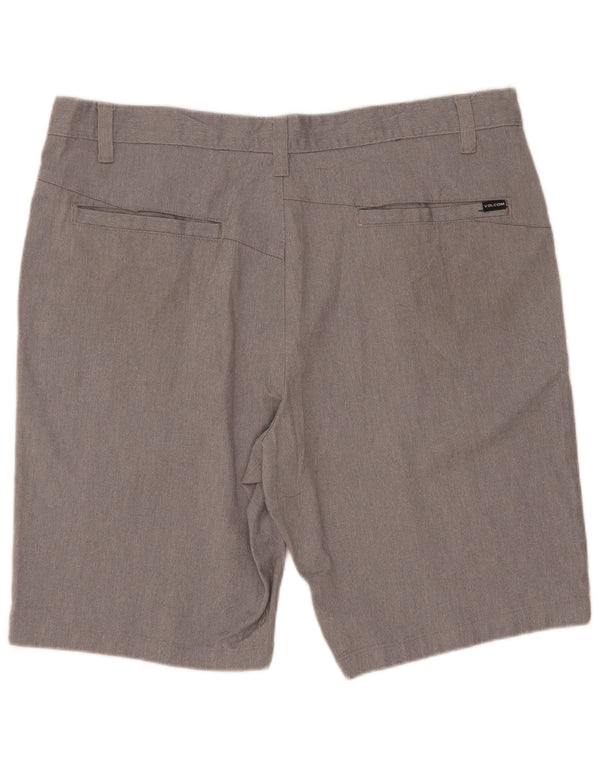 Volcom Mens Chino Shorts W38 XL Algodão Cinza