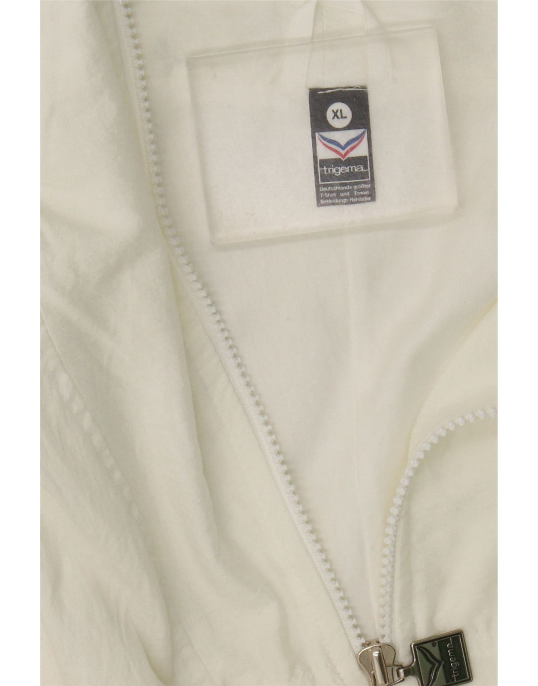 Trigema Jaqueta masculina de agasalho XL branco nylon