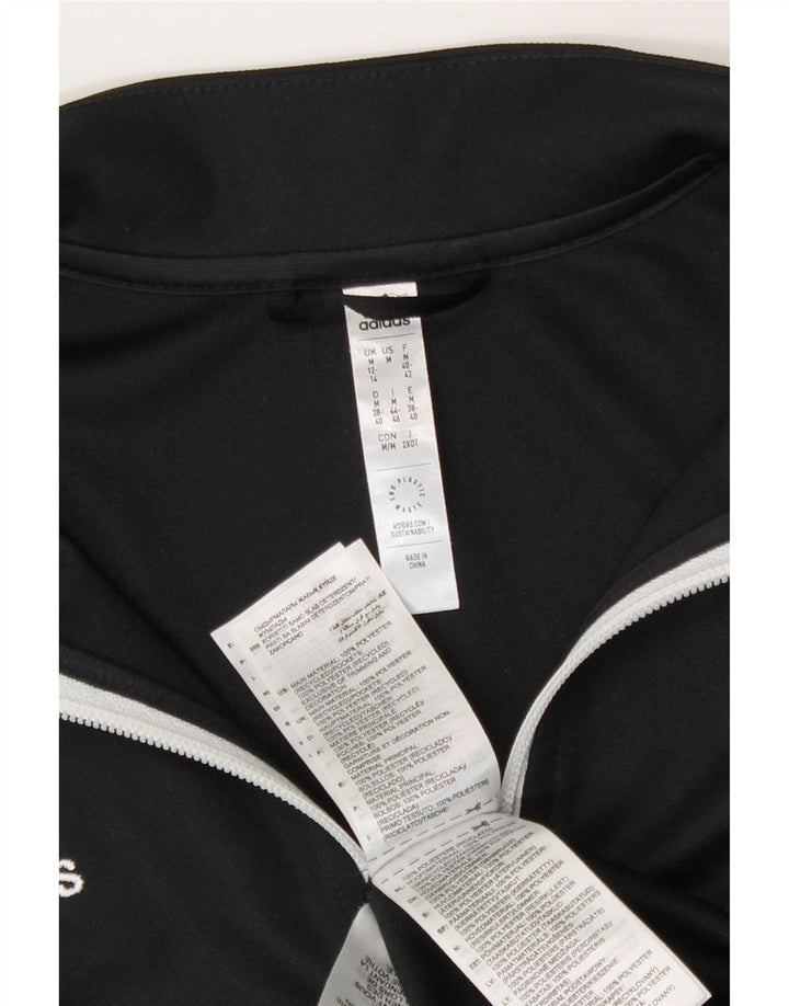 Adidas Womens Aeroready Tracksuit Top Jacket Reino Unido 12/14 Médio Preto