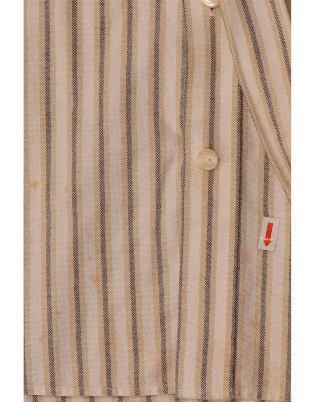 Camisa masculina TIMBERLAND 2XL algodão listrado bege