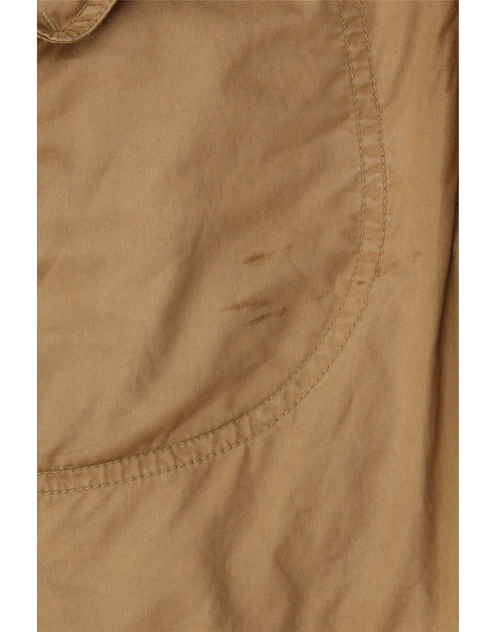Jaqueta Parka Feminina Woolrich com Capuz Reino Unido 10 Pequeno Algodão Marrom