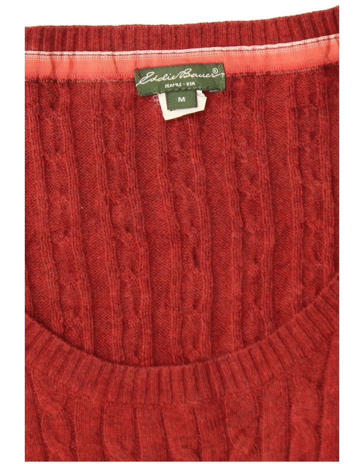 EDDIE BAUER Suéter feminino Seattle com gola canoa Reino Unido 12 médio vermelho