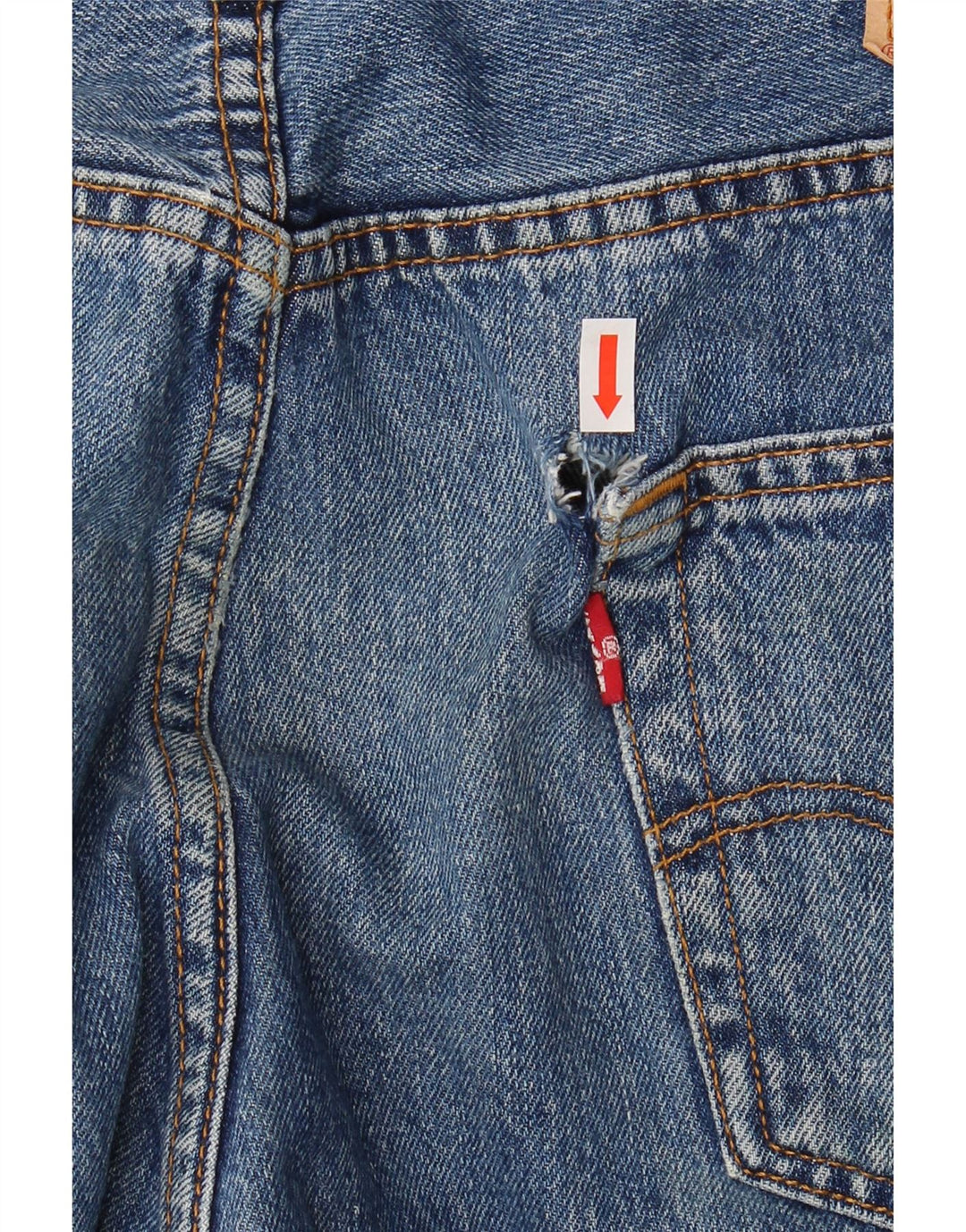 Calça jeans masculina Levi's 501 Straight W36 L28 azul algodão