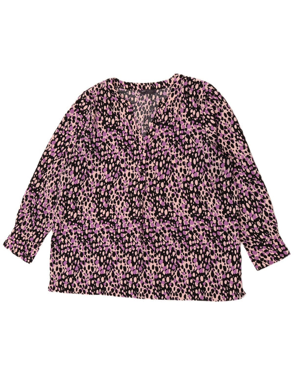Blusa feminina MARKS & SPENCER UK 18 XL estampa animal multicolorida