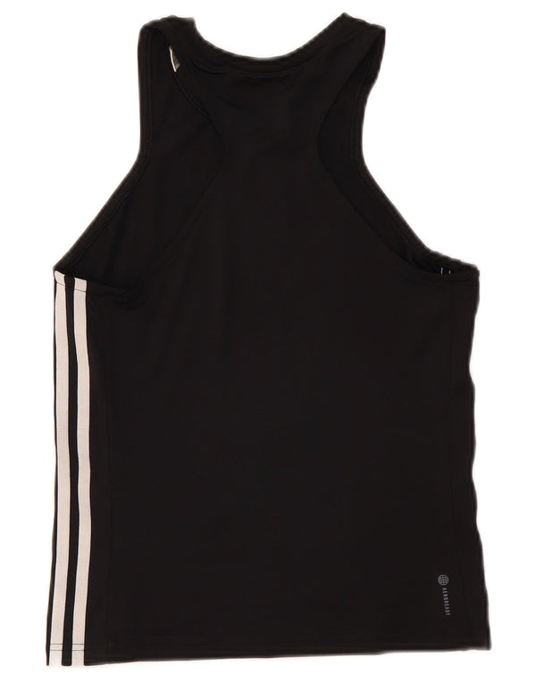 Adidas Womens Aeroready Slim Fit Vest Top Reino Unido 8/10 Pequeno Poliéster Preto