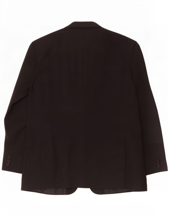 Jaqueta blazer masculina de 2 botões Marks & Spencer Reino Unido 44 XL azul marinho poliéster