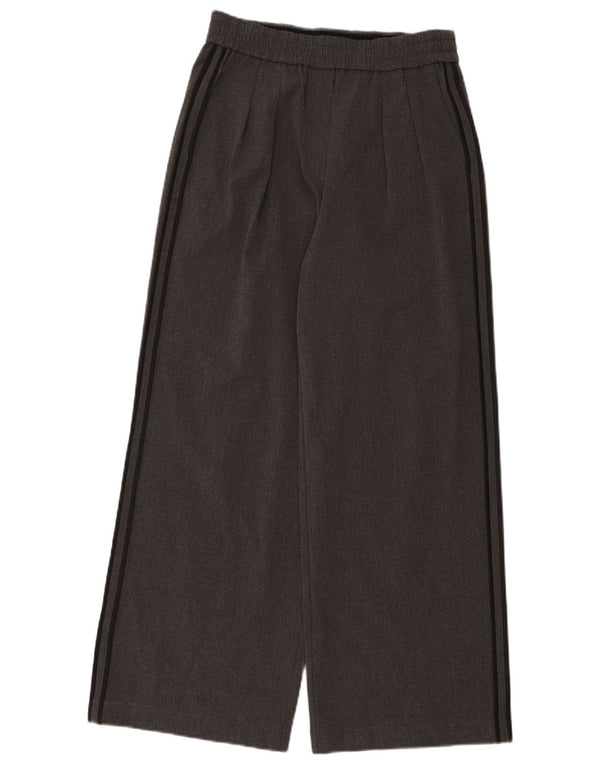 Calça casual feminina de perna larga Marks & Spencer Reino Unido 10 pequena W30 L29 cinza