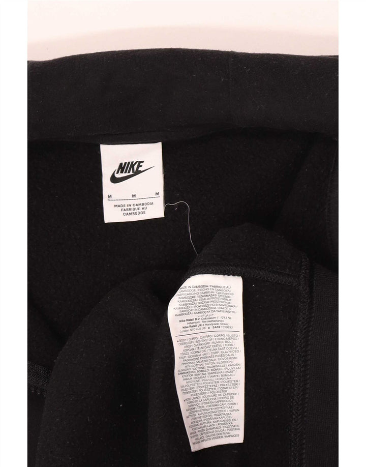 Suéter Nike masculino com capuz e zíper médio preto algodão