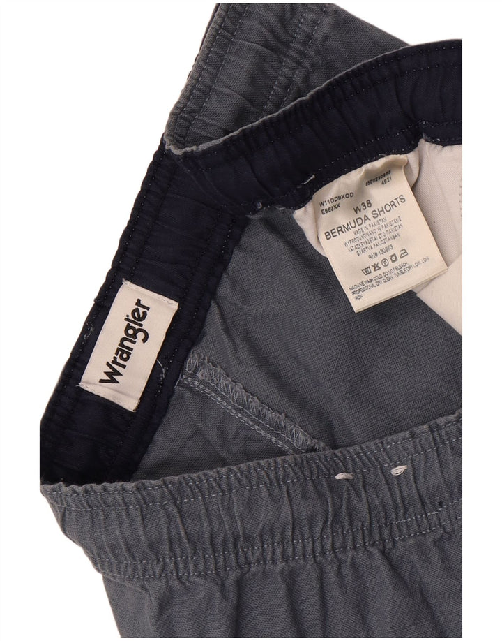 Wrangler Mens Bermuda Shorts W38 XL Cinza Algodão