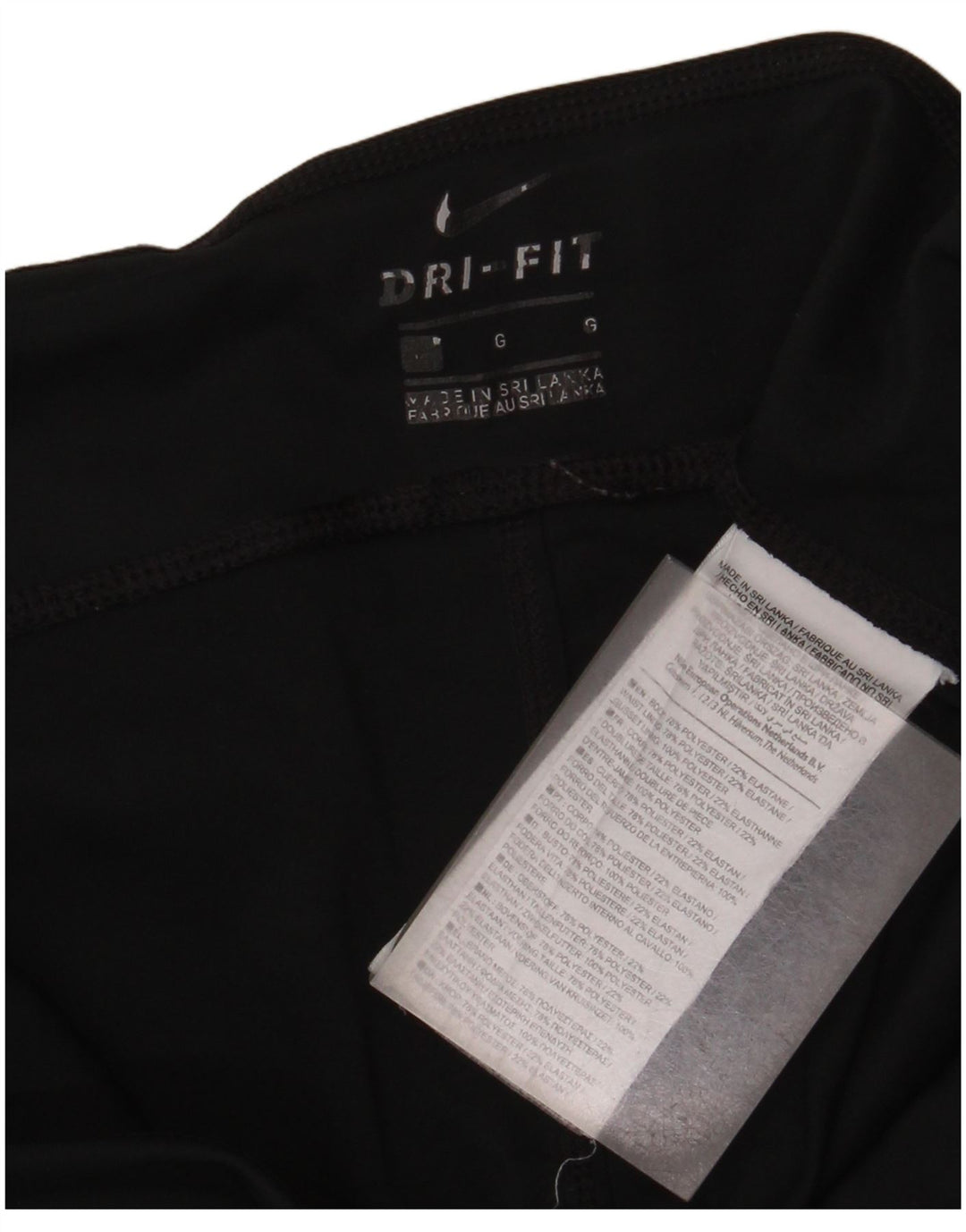 Leggings Nike Dri Fit Feminina UK 14 Grande Poliéster Preto