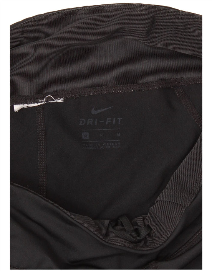 NIKE Womens Dri Fit Capri Leggings UK 12 Medium Black