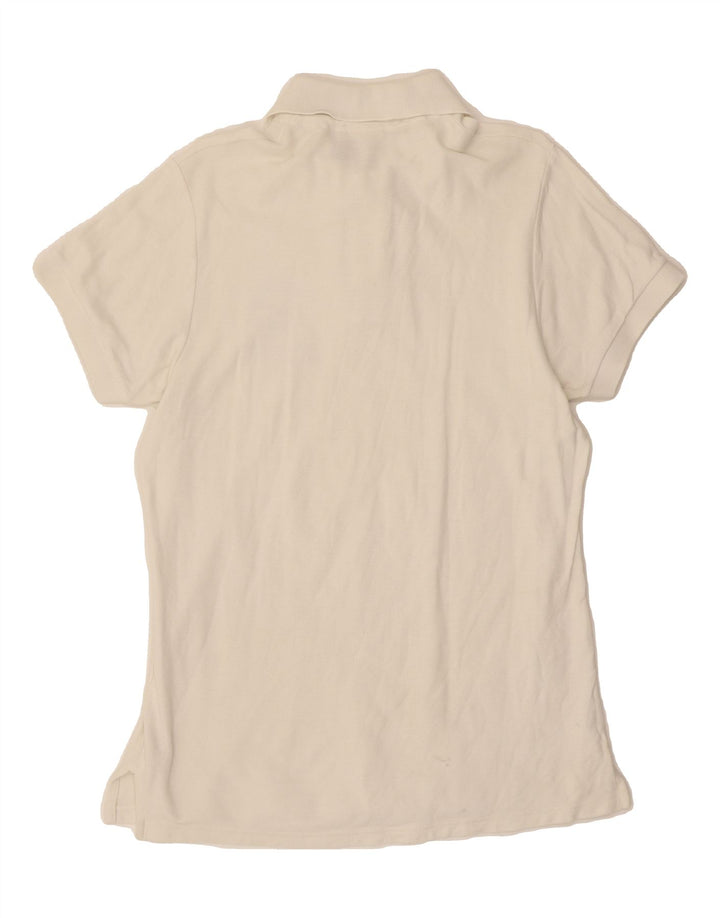 FRANKLIN MARSHALL Mens Polo Shirt Medium Off White Cotton Vintage Franklin Marshall and Second-Hand Franklin Marshall from Messina Hembry 