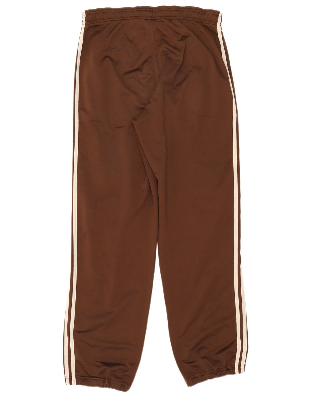 Calça de treino masculina Adidas Joggers UK 38/40 poliéster marrom médio