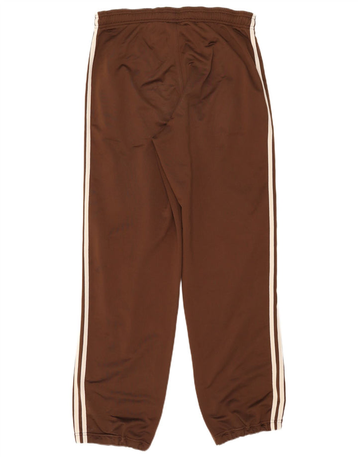Calça de treino masculina Adidas Joggers UK 38/40 poliéster marrom médio