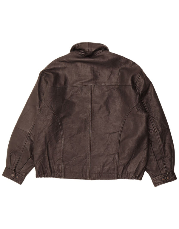 Jaqueta de couro masculina vintage UK 40 grande couro preto