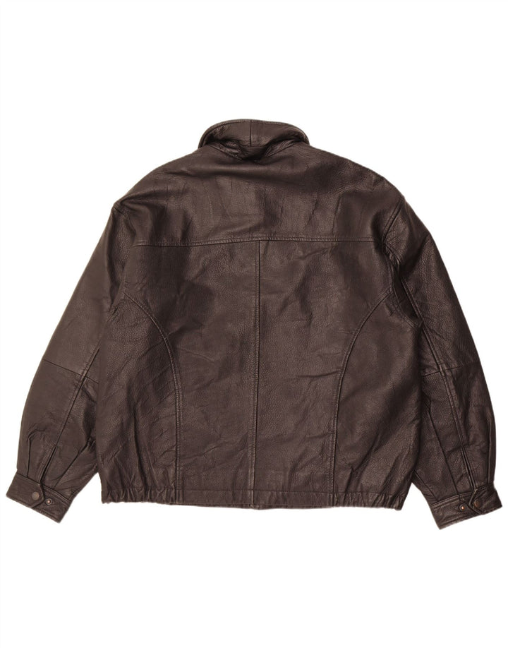 Jaqueta de couro masculina vintage UK 40 grande couro preto
