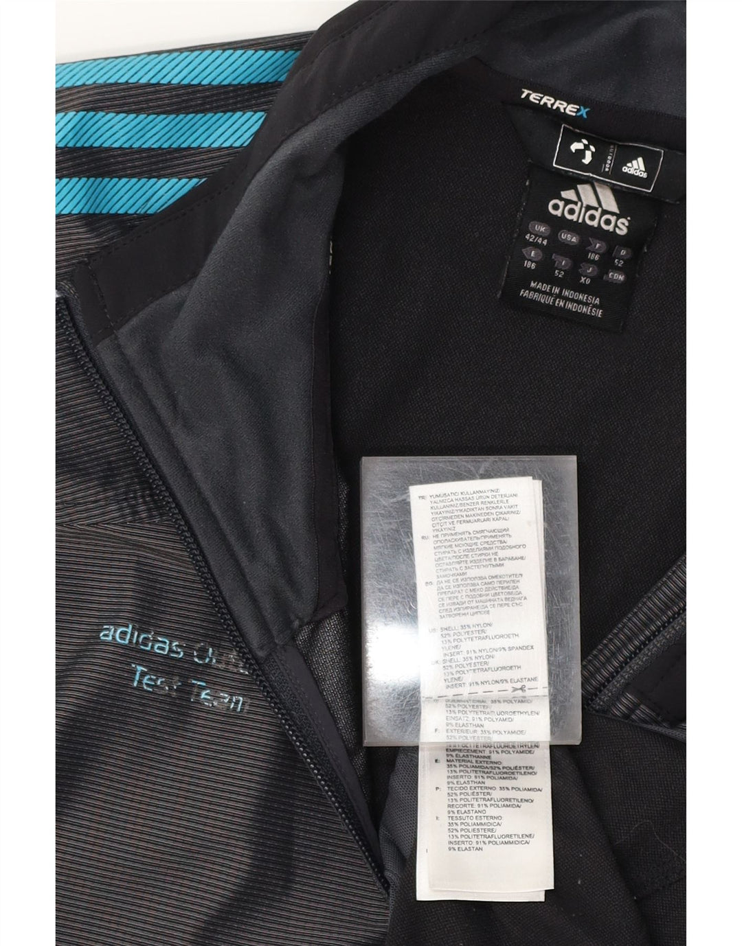 ADIDAS Mens Terrex Tracksuit Top Jacket UK 42/44 Grande Azul Marinho