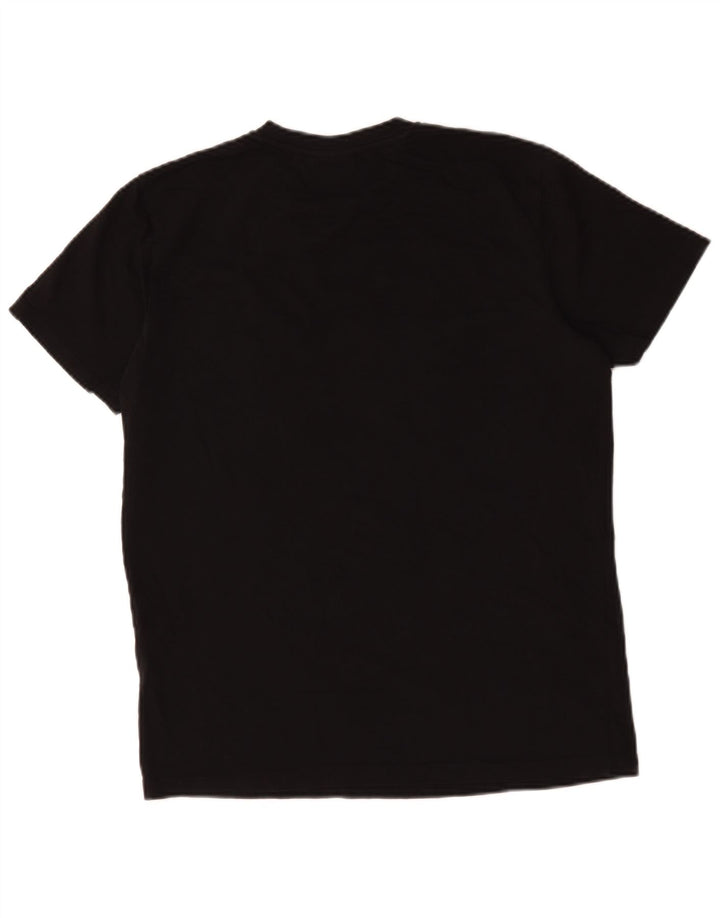 Diesel Camiseta Masculina Graphic Top Médio Preto