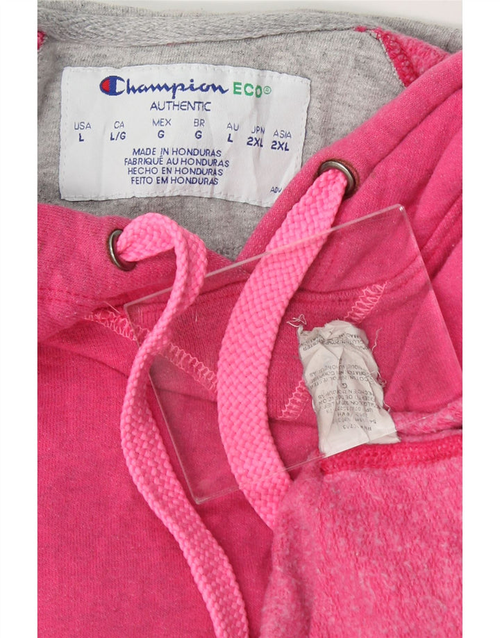 CHAMPION Womens Hoodie Jumper UK 16 Large Pink Cotton Vintage Champion and Second-Hand Champion from Messina Hembry 