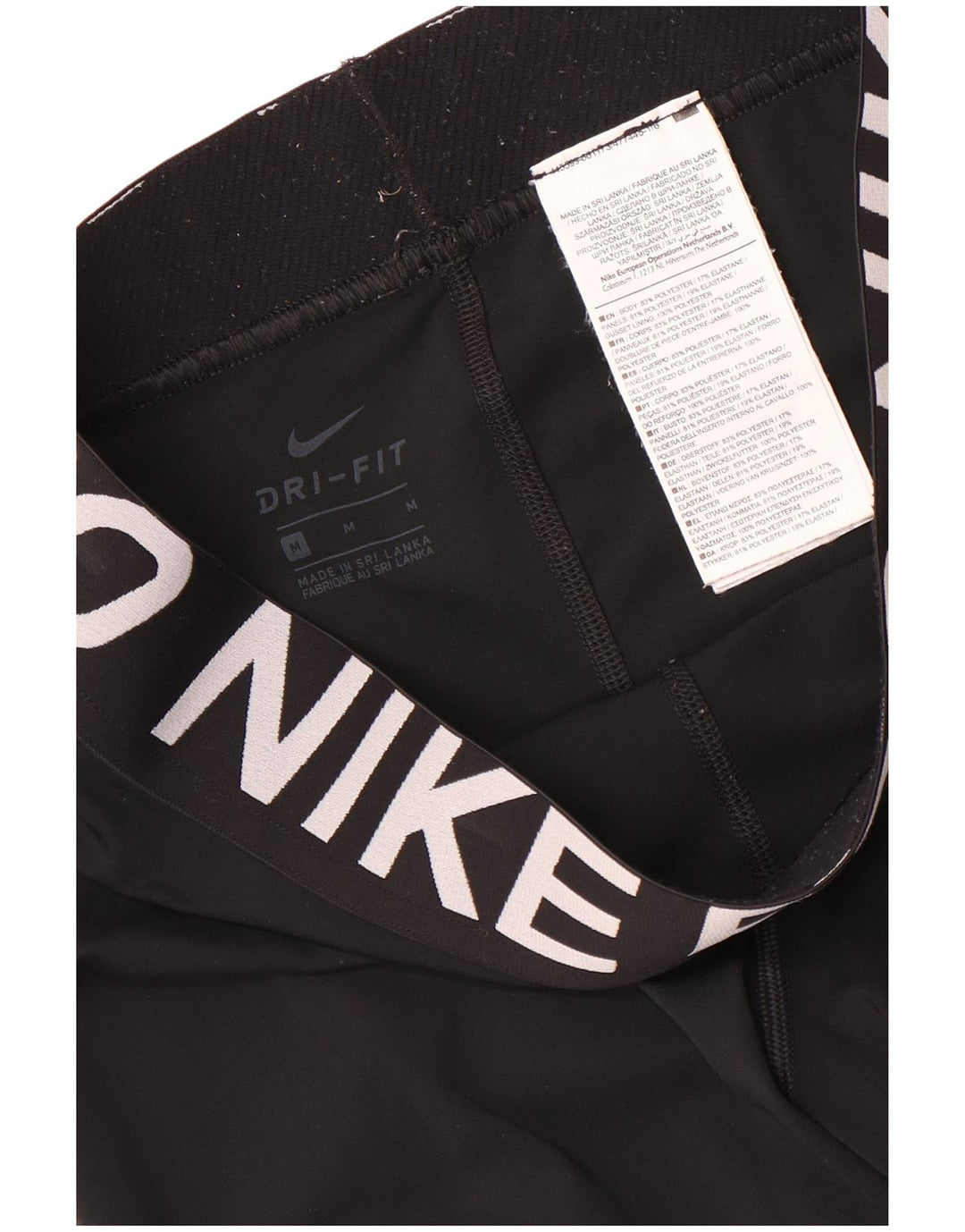 Leggings Nike Dri Fit Graphic Capri UK 12 Médio Preto Poliéster