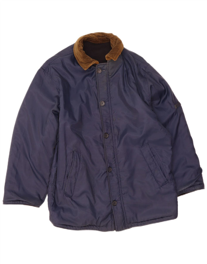 Jaqueta reversível masculina Ivy Oxford UK 36 pequena lã azul marinho