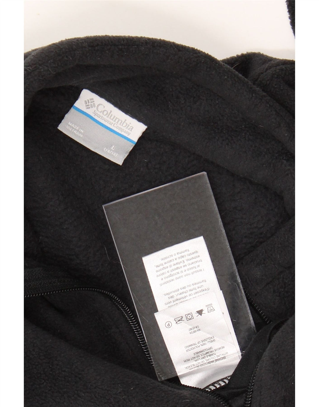 Jaqueta de lã masculina COLUMBIA 14-15 anos grande poliéster preto