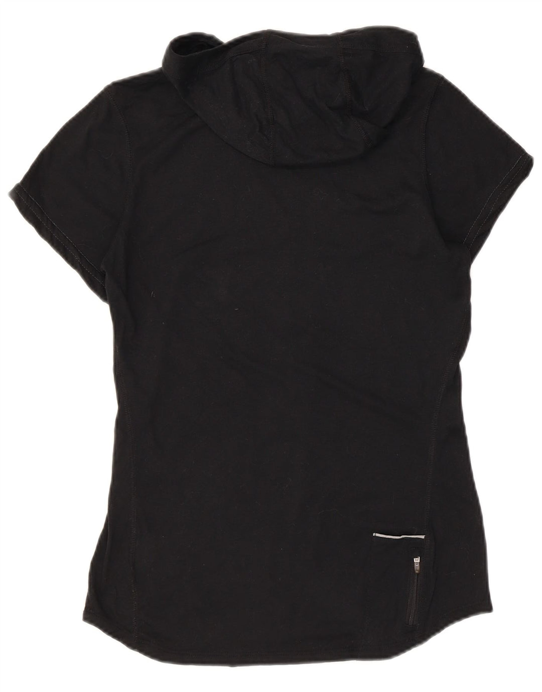 Camiseta Nike Feminina Dri Fit com Capuz Top UK 10 Pequena Poliéster Preta