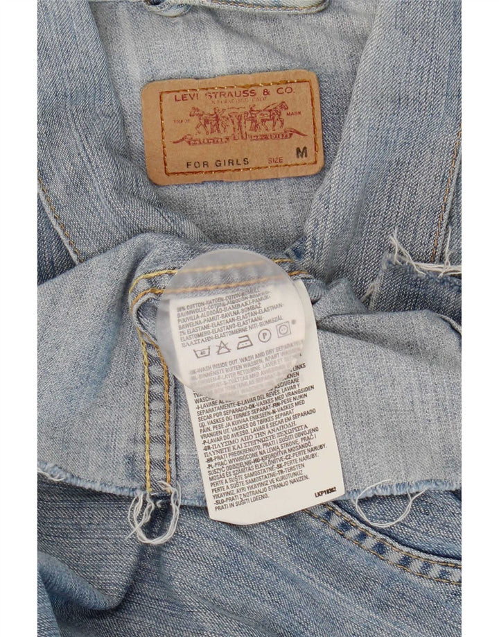 Jaqueta jeans feminina Levi's Crop 10-11 anos algodão azul médio