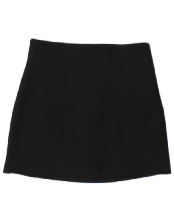 Mini saia feminina Zara pequena W26 preta