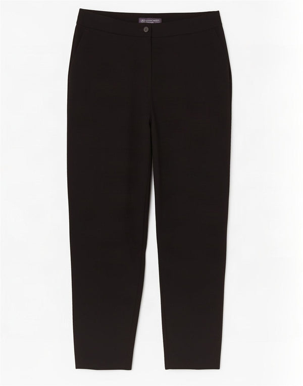 Calça casual feminina Marks & Spencer cônica Reino Unido 12 médio W30 L28 preta