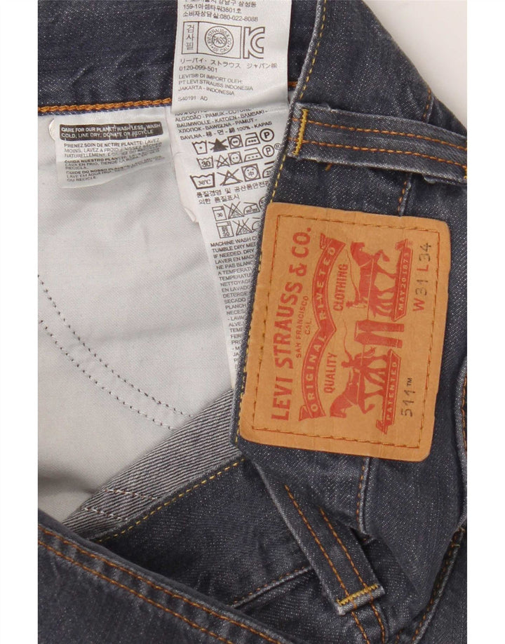 Calça Jeans Levis 511 Slim Masculina W31 L29 Azul Algodão